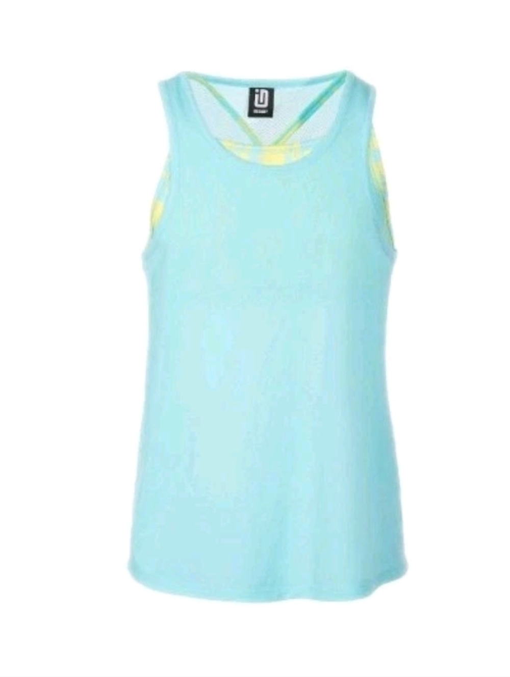ID Ideology Breezy Waved Layered Look Tank Ocean Sigh Girls Small NWT